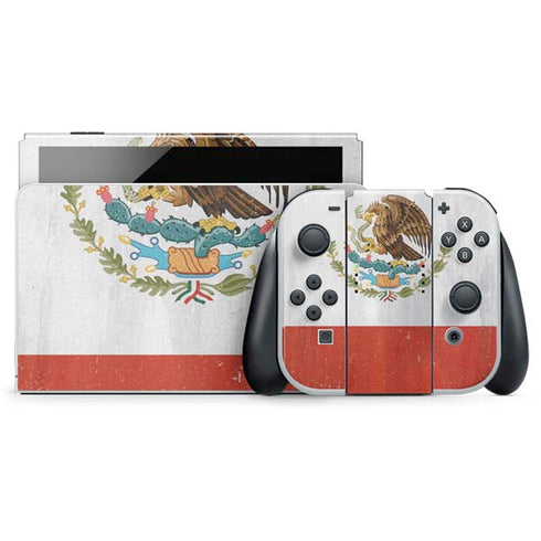 Mexico Flag Distressed Nintendo Skins