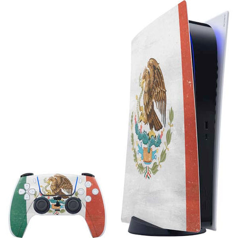 Mexico Flag Distressed PlayStation PS5 Skins
