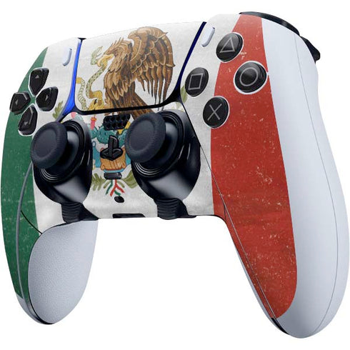 Mexico Flag Distressed PS5 DualSense Edge Pro Controller Skin