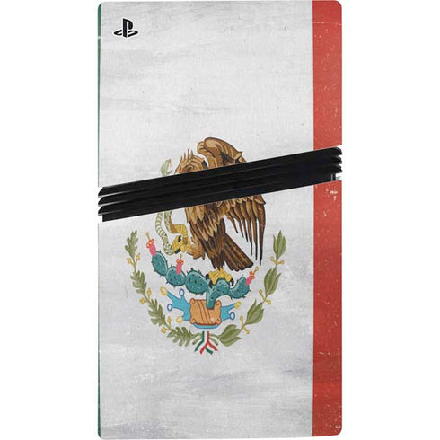 Mexico Flag Distressed PS5 Pro Disk Console Skin