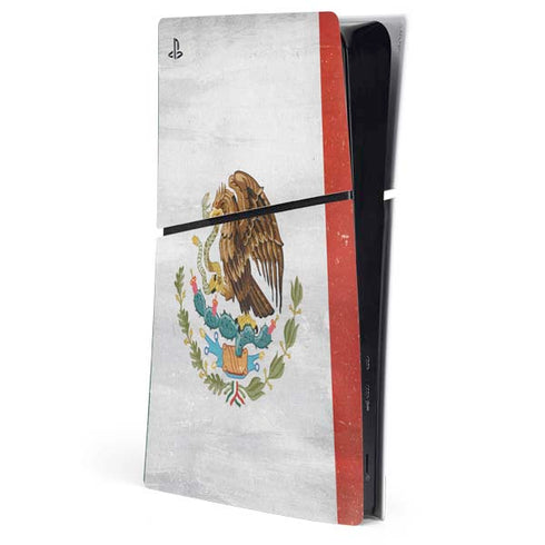 Mexico Flag Distressed PS5 Slim Digital Edition Console Skin
