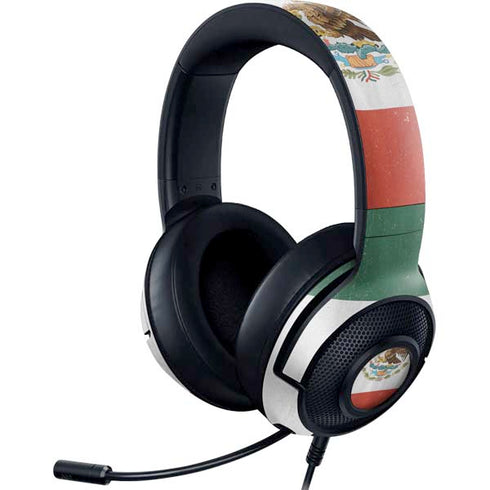 Mexico Flag Distressed Razer Kraken X Skin