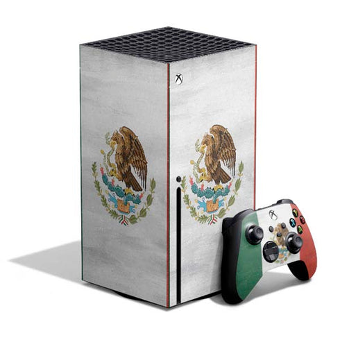 Mexico Flag Distressed Xbox Series X Skins