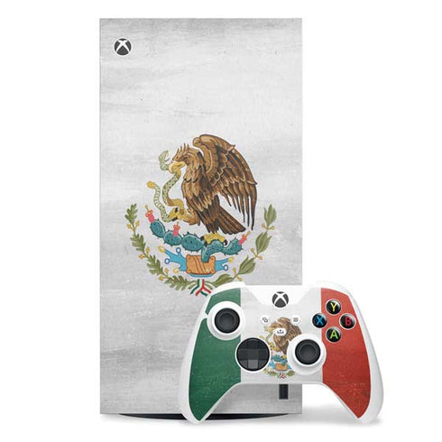 Mexico Flag Distressed Xbox Series X Skins