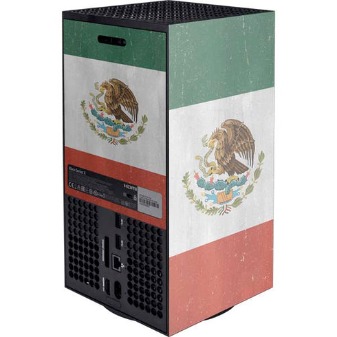 Mexico Flag Distressed XBox Series X Digital Edition Console Skin