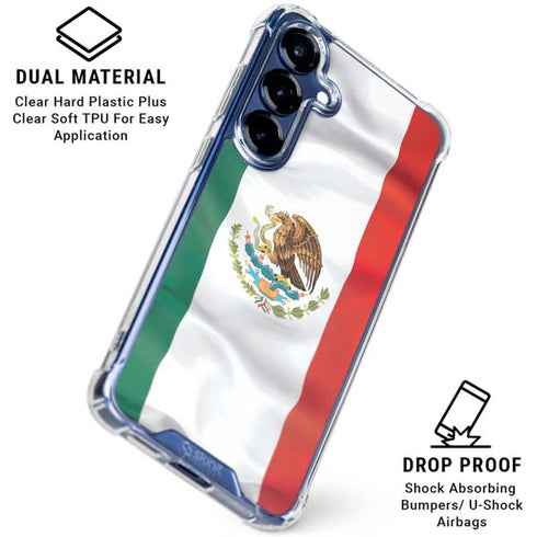 Mexico Flag Galaxy S25 Plus Clear Case