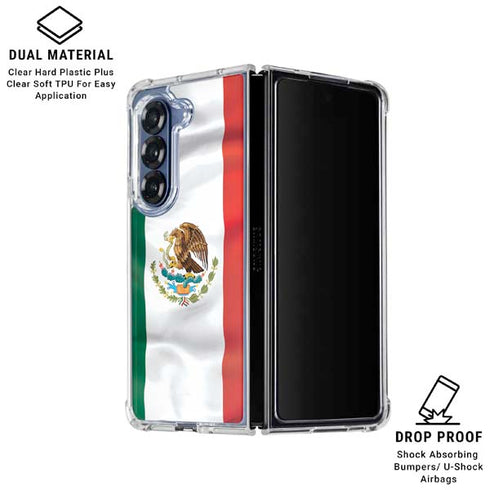 Mexico Flag Galaxy Z Fold7 Clear Case