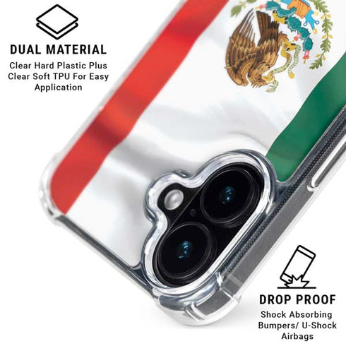Mexico Flag iPhone 17 Clear Case