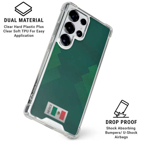 Mexico Soccer Flag Galaxy S26 Ultra Clear Case