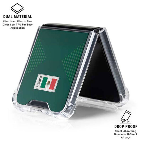Mexico Soccer Flag Galaxy Z Flip6 Clear Case