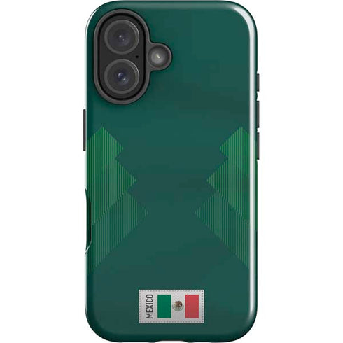 Mexico Soccer Flag iPhone 16 Plus Impact Case