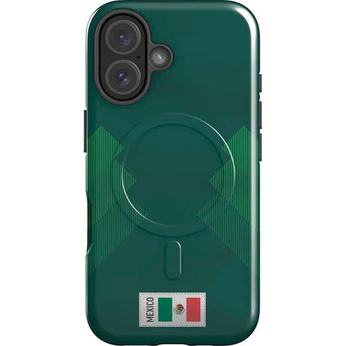 Mexico Soccer Flag iPhone 16 Plus Magsafe Impact Case