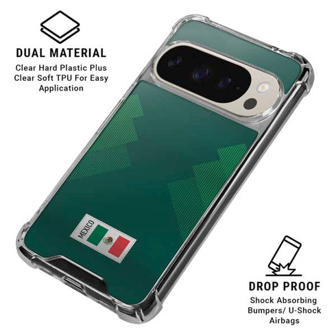 Mexico Soccer Flag Pixel 9/9 Pro Clear Case
