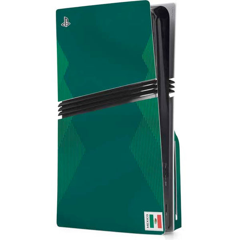 Mexico Soccer Flag PS5 Pro Disk Console Skin