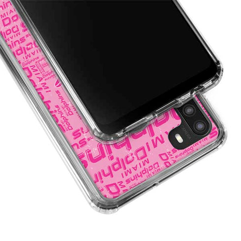 NFL Miami Dolphins - Blast Pink Galaxy A21 Clear Case