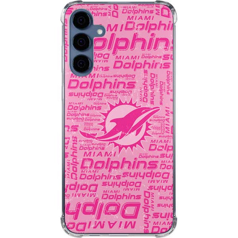 NFL Miami Dolphins - Blast Pink Galaxy A55 5G Clear Case