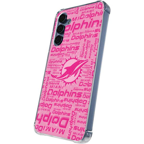 NFL Miami Dolphins - Blast Pink Galaxy A55 5G Clear Case