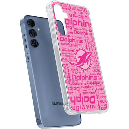 NFL Miami Dolphins - Blast Pink Galaxy A55 5G Clear Case