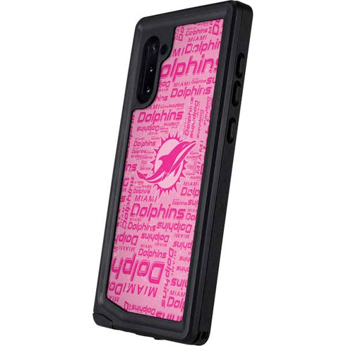 NFL Miami Dolphins - Blast Pink Galaxy Note 10 Waterproof Case