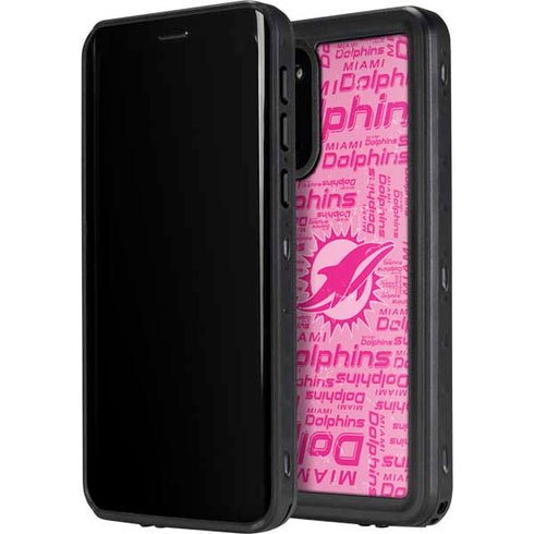 NFL Miami Dolphins - Blast Pink Galaxy S20 Plus Waterproof Case
