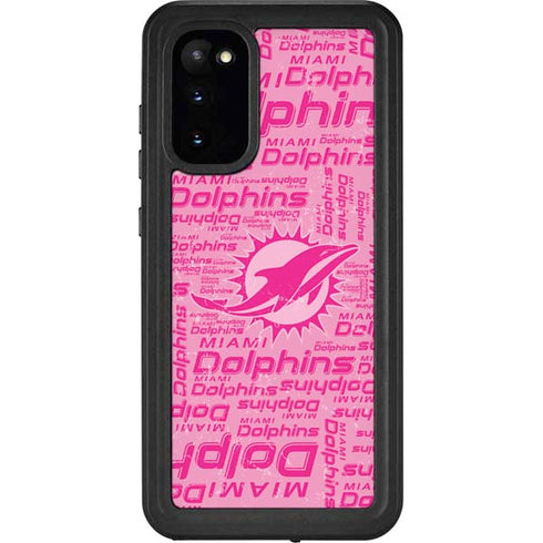 NFL Miami Dolphins - Blast Pink Galaxy S20 Waterproof Case