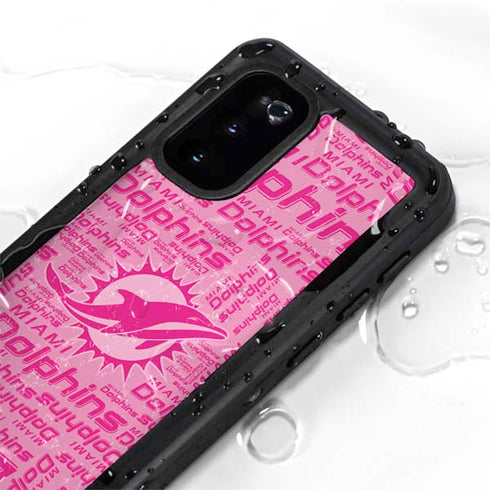 NFL Miami Dolphins - Blast Pink Galaxy S20 Waterproof Case