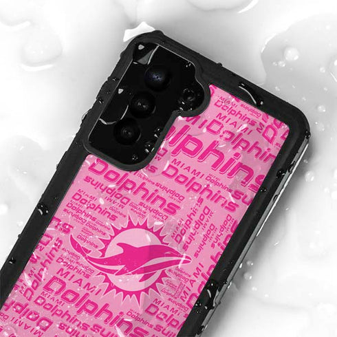 NFL Miami Dolphins - Blast Pink Galaxy S24 Plus Waterproof Case