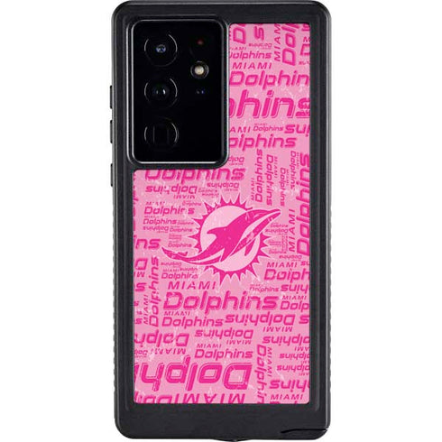 NFL Miami Dolphins - Blast Pink Galaxy S24 Ultra Waterproof Case