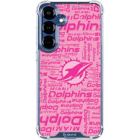 NFL Miami Dolphins - Blast Pink Galaxy S25 Plus Clear Case