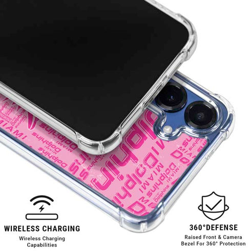 NFL Miami Dolphins - Blast Pink Galaxy S25 Plus Clear Case