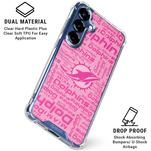 NFL Miami Dolphins - Blast Pink Galaxy S25 Plus Clear Case