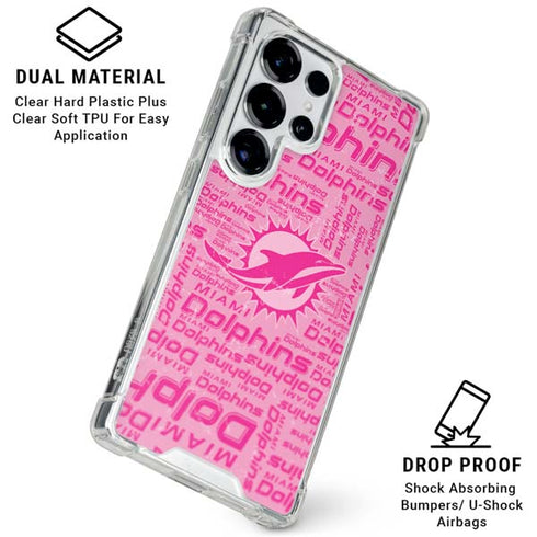 NFL Miami Dolphins - Blast Pink Galaxy S25 Ultra Clear Case