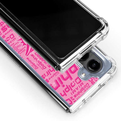 NFL Miami Dolphins - Blast Pink Galaxy Z Fold5 5G Clear Case
