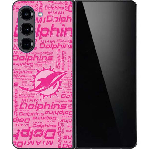 NFL Miami Dolphins - Blast Pink Galaxy Z Fold5 5G Skin
