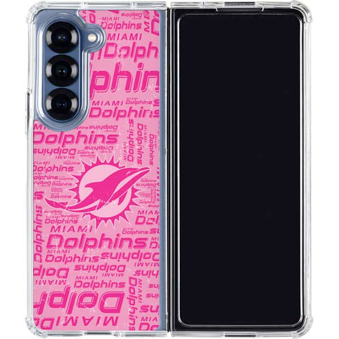 NFL Miami Dolphins - Blast Pink Galaxy Z Fold6 Clear Case