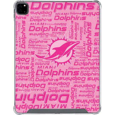 NFL Miami Dolphins - Blast Pink iPad Pro 12.9in (2020) Clear Case