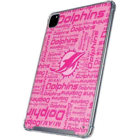 NFL Miami Dolphins - Blast Pink iPad Pro 12.9in (2020) Clear Case