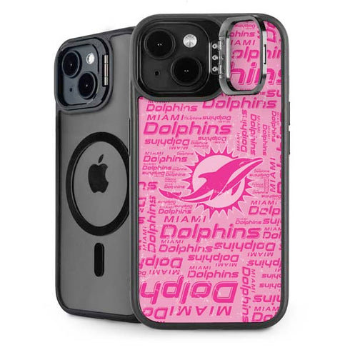 NFL Miami Dolphins - Blast Pink iPhone 15 Plus Kickstand Case