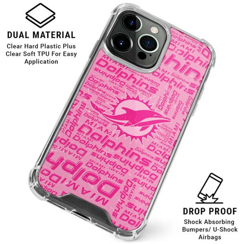 NFL Miami Dolphins - Blast Pink iPhone 16 Pro Max Clear Case