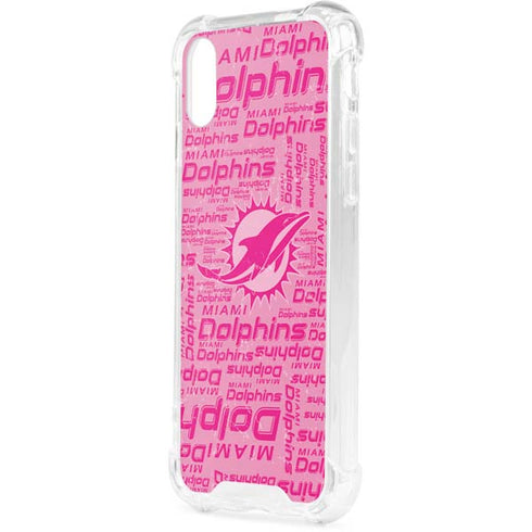 NFL Miami Dolphins - Blast Pink iPhone XS Clear Case
