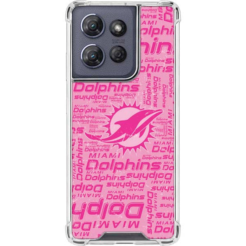 NFL Miami Dolphins - Blast Pink Moto G 5G (2025) Clear Case