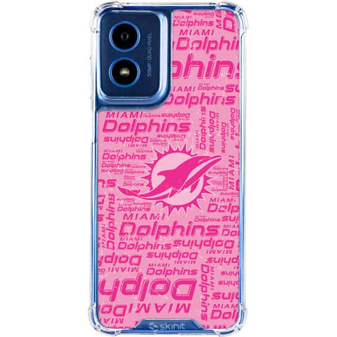 NFL Miami Dolphins - Blast Pink Moto G 5G (2024) Clear Case