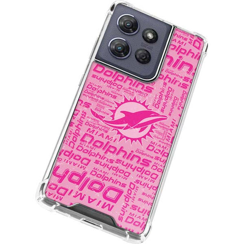 NFL Miami Dolphins - Blast Pink Moto G Play 5G (2025) Clear Case