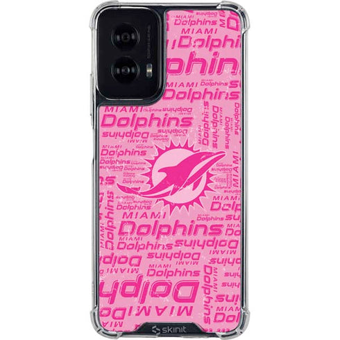 NFL Miami Dolphins - Blast Pink Moto G Power 5G (2024) Clear Case