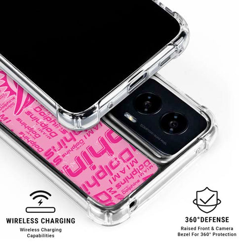 NFL Miami Dolphins - Blast Pink Moto G Power 5G (2024) Clear Case