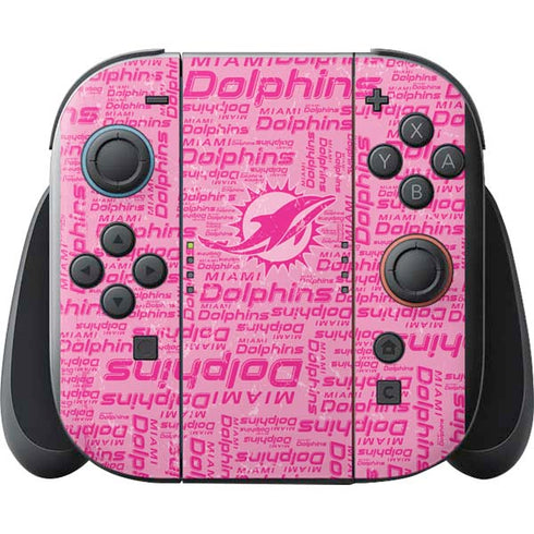 NFL Miami Dolphins - Blast Pink Nintendo Switch 2 (2025) with Joy-Con Skin