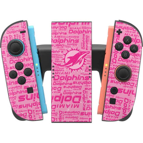 NFL Miami Dolphins - Blast Pink Nintendo Switch 2 (2025) Joy-Con Controller Skin