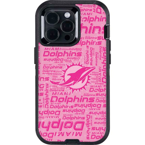 NFL Miami Dolphins - Blast Pink Otterbox Defender iPhone Skin