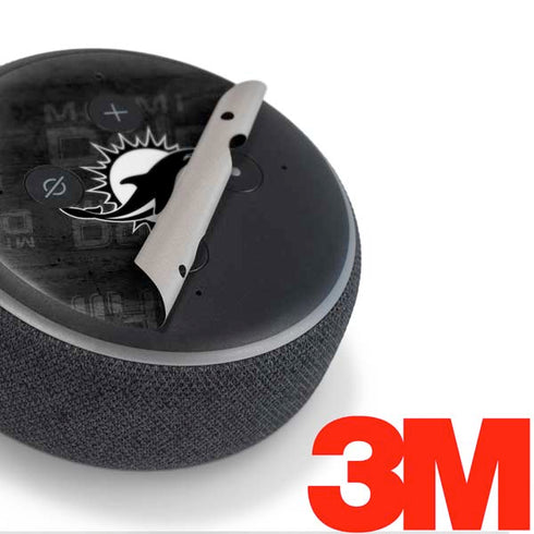 NFL Miami Dolphins Black & White Amazon Echo Dot Skin
