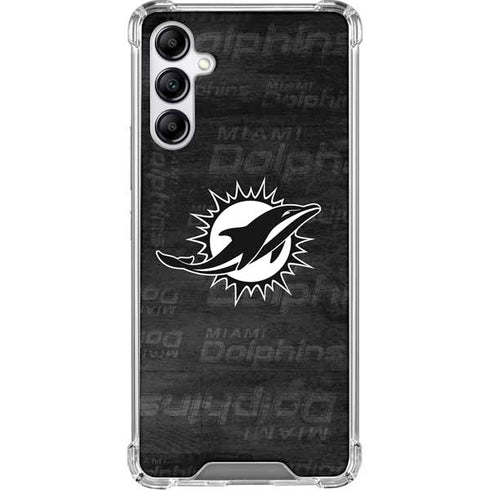 NFL Miami Dolphins Black & White Gabb Phone 4 Clear Case